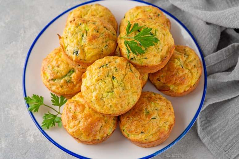 Muffin proteico de vegetais 