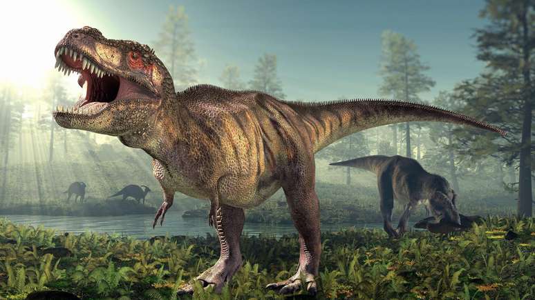 O T. rex viveu na Am&eacute;rica do Norte h&aacute; cerca de 68 milh&otilde;es de anos