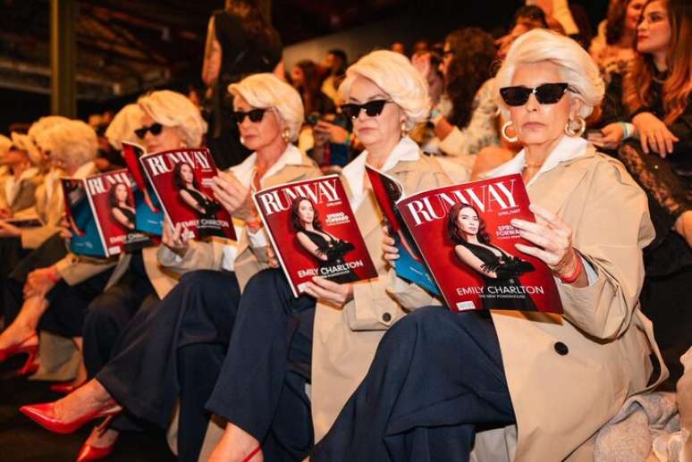Em a&ccedil;&atilde;o durante a Rio Fashion Week, em abril, diversas 'Mirandas', personagem de Meryl Streep, assistiram aos desfiles em estrat&eacute;gia de divulga&ccedil;&atilde;o de 'O Diabo Veste Prada 2'