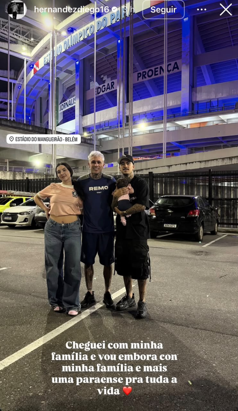 Diego Hern&aacute;ndez se despede da torcida pelas redes sociais. (Reprodu&ccedil;&atilde;o: Instagram &ndash; Diego Hernandez)