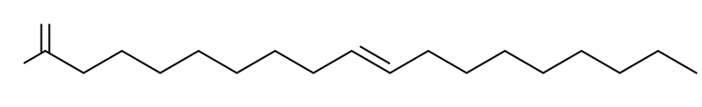 Um diagrama da estrutura qu&iacute;mica de um &aacute;cido graxo