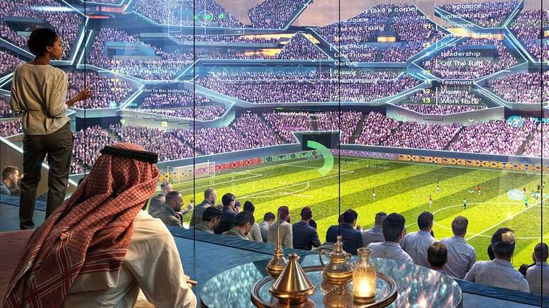A Ar&aacute;bia Saudita passou a atrair eventos esportivos (imagem gerada por computador)