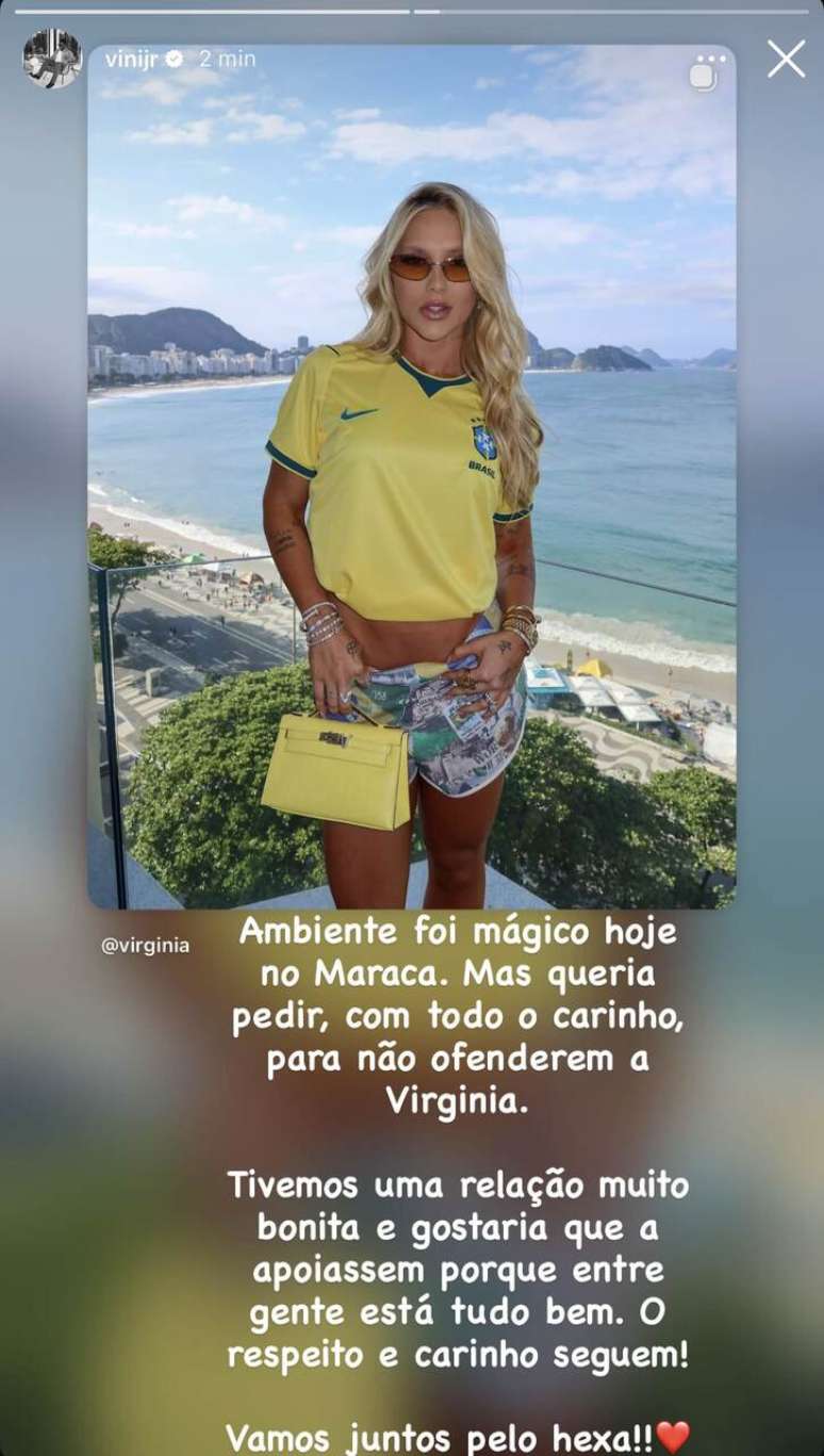 Vi Jr se manifestou atrav&eacute;s do Instagram &ndash;