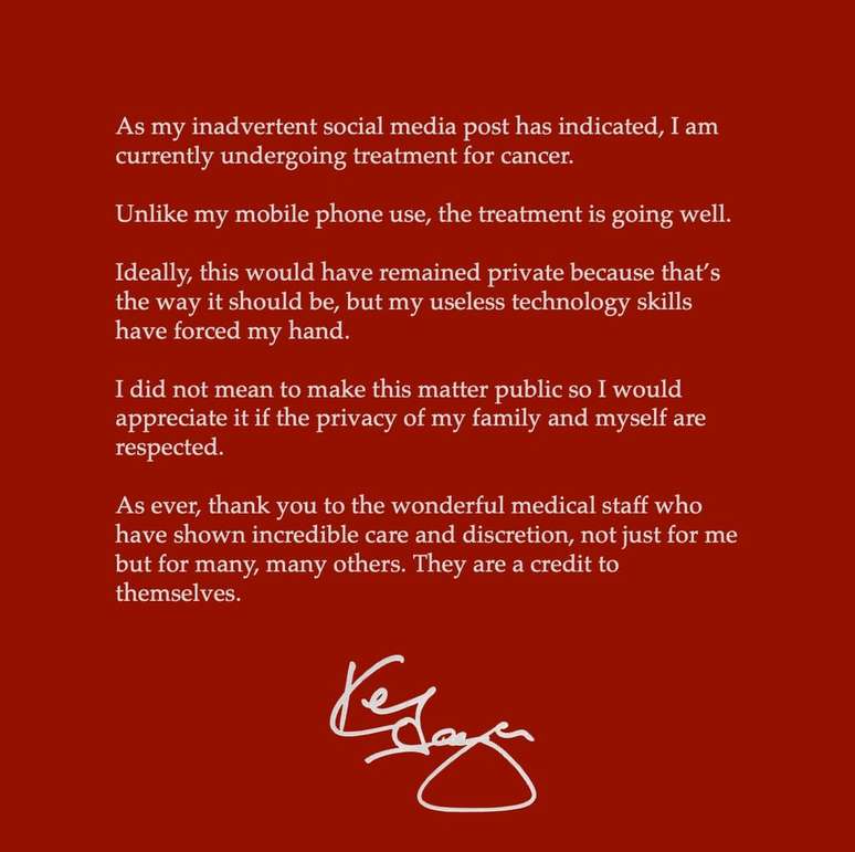 Comunicado de Sir Kenny Dalglish 