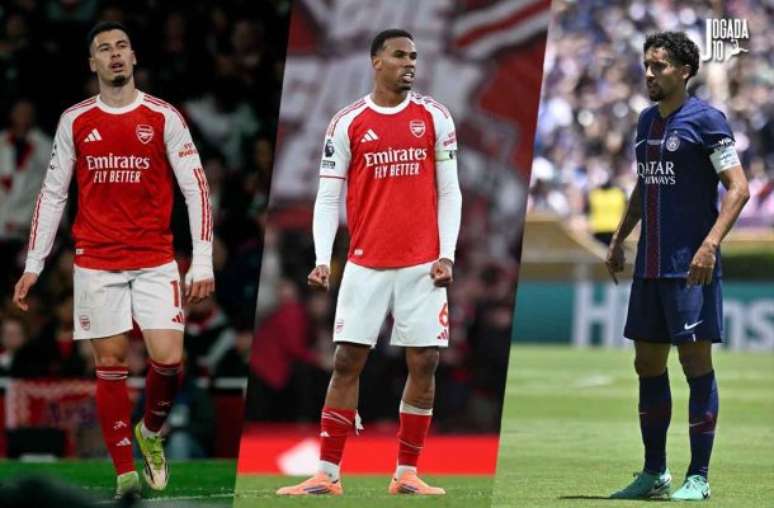Fotos: Divulga&ccedil;&atilde;o / Arsenal / PSG - Legenda: Zagueiros titulares e atacante devem refor&ccedil;ar a equipe no amistoso contra o Egito