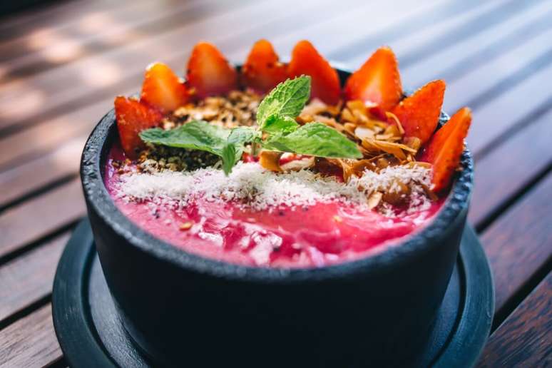 Creme de pitaya com banana 