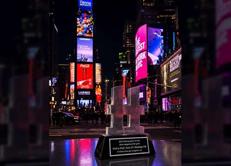 Trof&eacute;u da campanha do Botafogo que ganhou pr&ecirc;mio de destaque internacional &ndash;