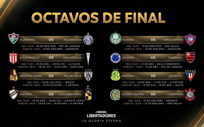 Confira datas e hor&aacute;rios das partidas &ndash;