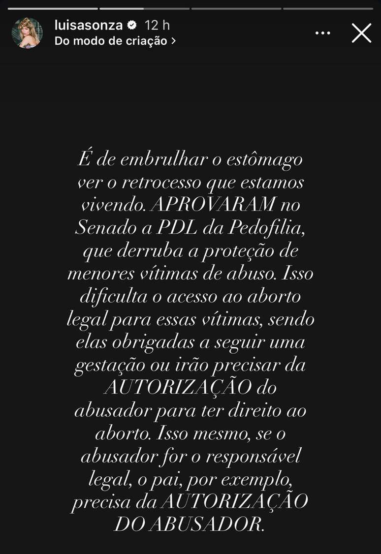 Foto: Instagram @luisasonza