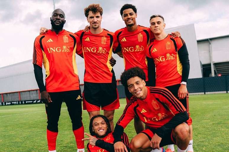 Jogadores da B&eacute;lgica durante treinamento da sele&ccedil;&atilde;o &ndash;