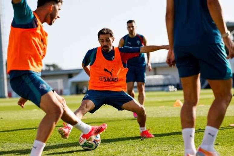 Bernardo Silva em treino por Portugal &ndash;