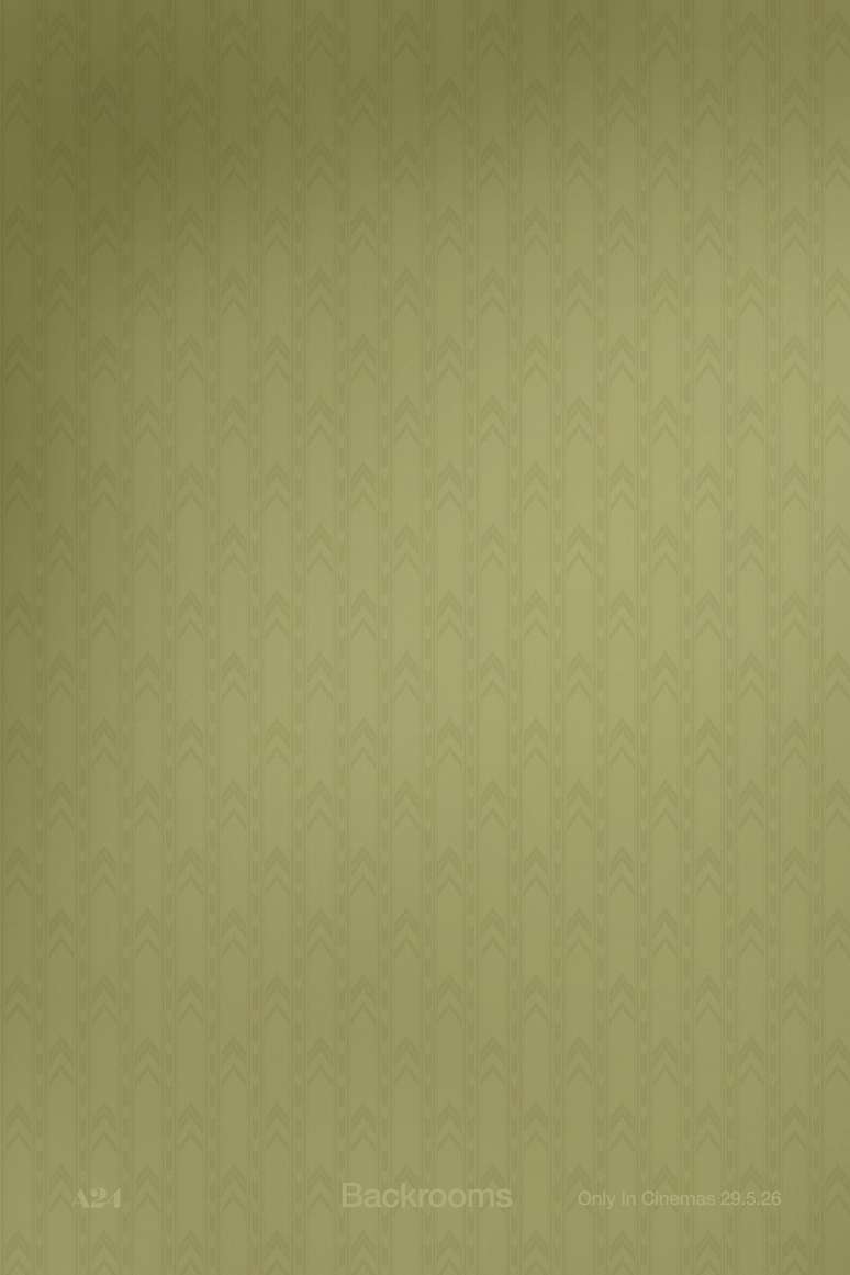 O p&ocirc;ster promocional de Backrooms &eacute; baseado no papel de parede amarelo frequentemente usado nessas salas sinistras
