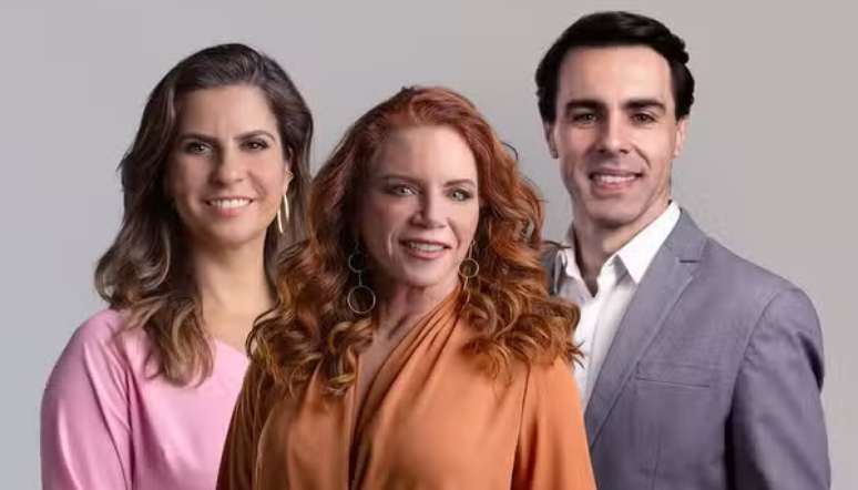 Os &acirc;ncoras do 'Conex&atilde;o', no ar das 9h30 &agrave;s 13h: Camila Bomfim, Leilane Neubarth e Rafael Colombo