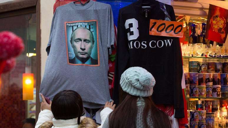 A fotografia da revista Time &eacute; adorada por muitos dos apoiadores de Putin
