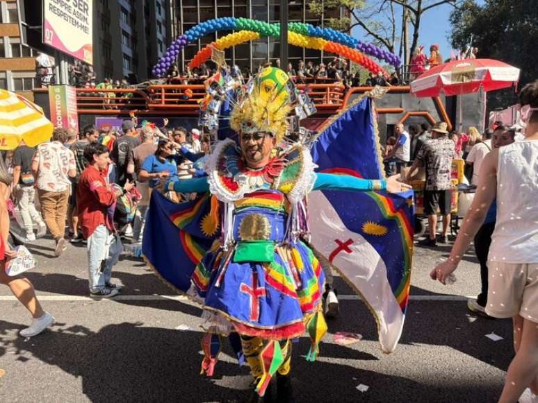 Amaral de Paula saiu do Recife, em Pernambuco, para participar da Parada LGBT+, em S&atilde;o Paulo.