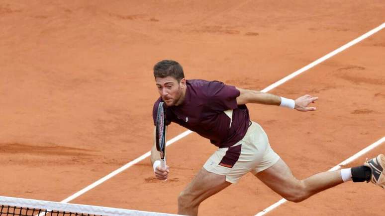 O ga&uacute;cho Marcelo Demoliner nas quartas de final de Roland-Garros. Em Paris, em 3 de junho de 2026.