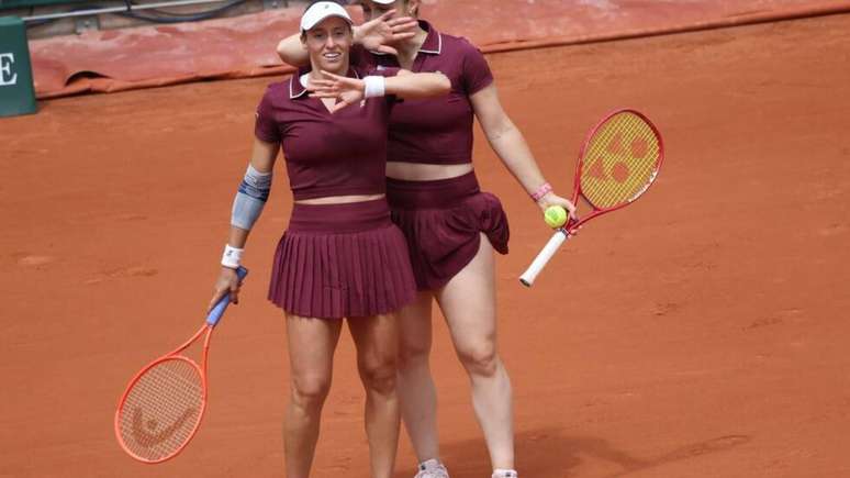 A paulista Luisa Stefani avan&ccedil;ou at&eacute; as semifinais nas duplas femininas em Roland-Garros, ao lado da canadense Gabriela Dabrowski. Em Paris, em 5 de junho de 2026.