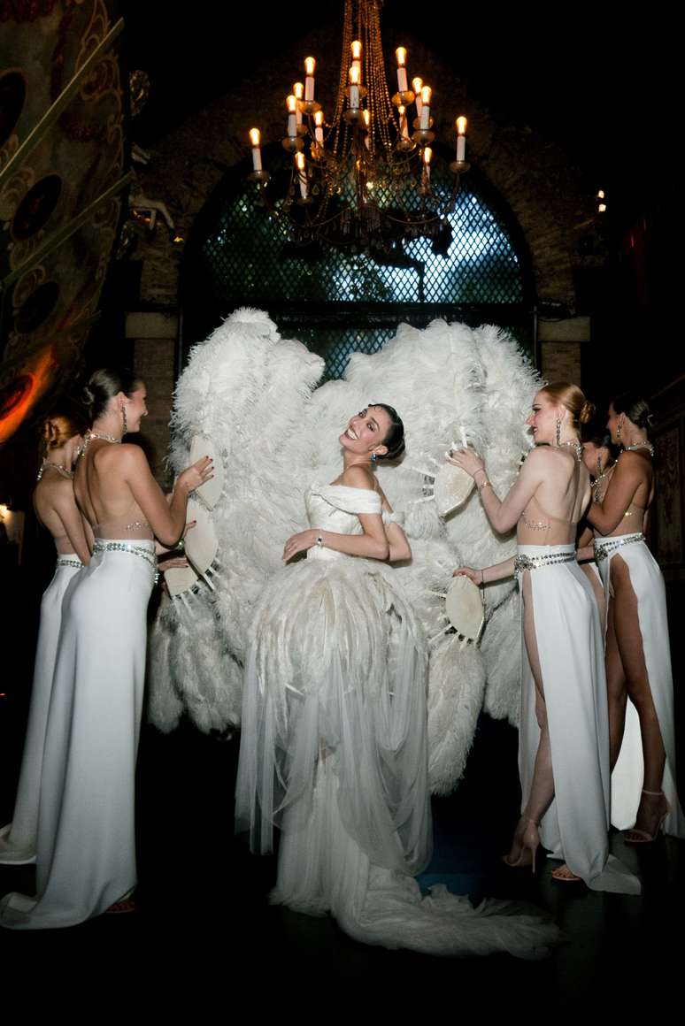 Elisa Zarzur na festa de casamento 