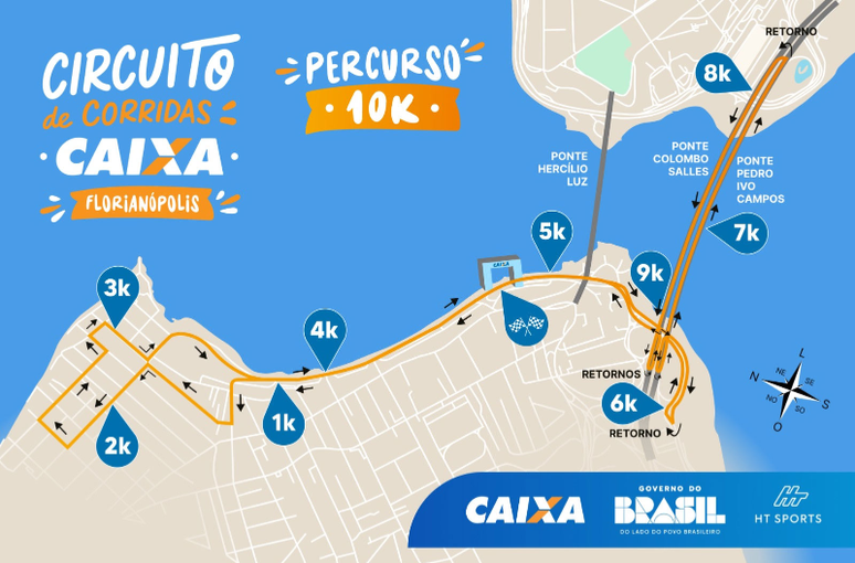 Percurso de 10 km