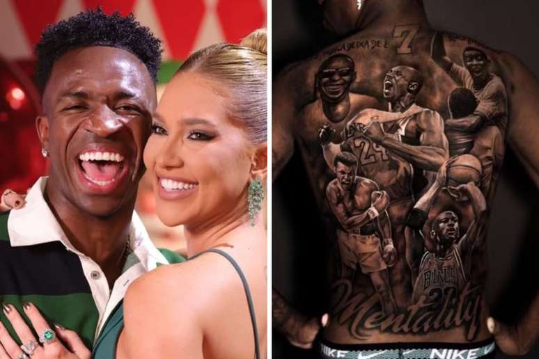 Virginia e Vini Jr | Tatuagem de Vini com diversos &iacute;dolos esportivos
