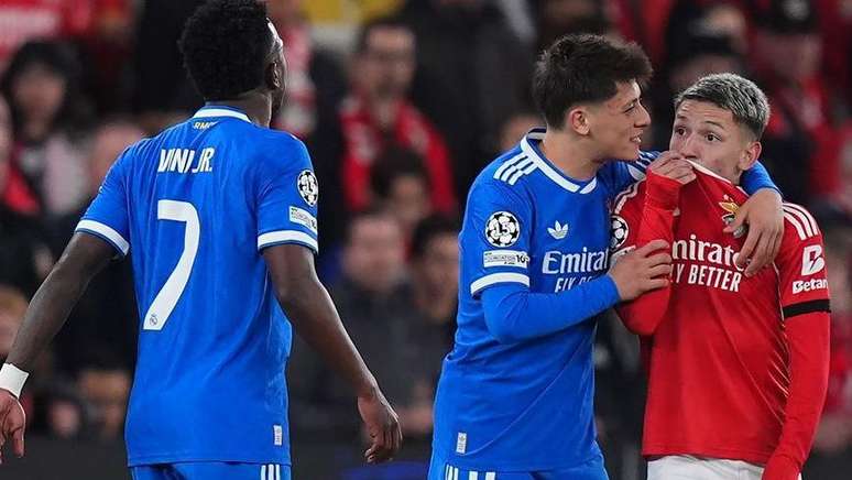 A UEFA suspendeu Gianluca Prestianni por seis partidas ap&oacute;s ele ter insultado Vini Jr. durante uma partida da Liga dos Campe&otilde;es em fevereiro
