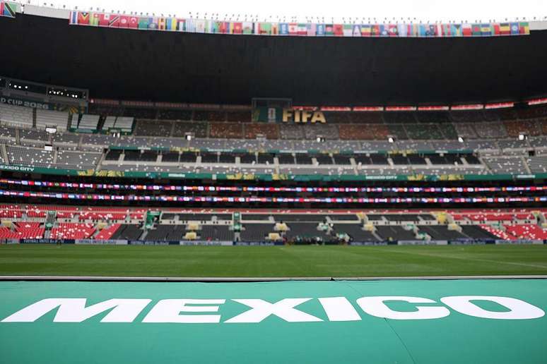 Est&aacute;dio Azteca est&aacute; pronto para a partida entre M&eacute;xico e &Aacute;frica do Sul