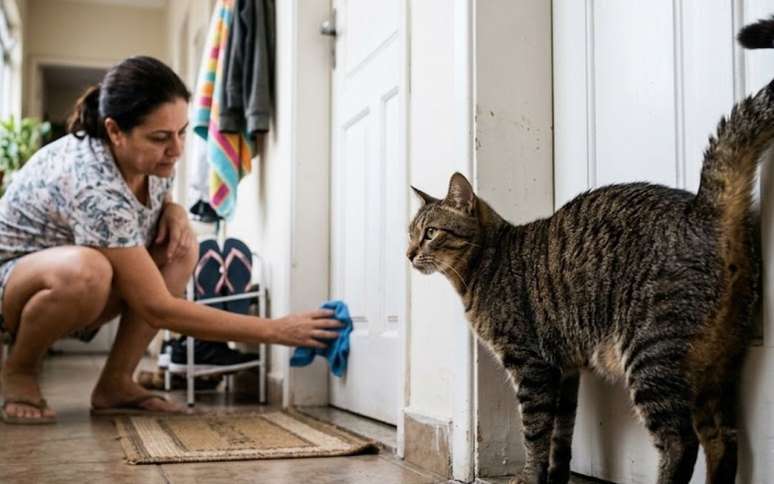 Misturinha caseira para o gato parar de marcar territ&oacute;rio