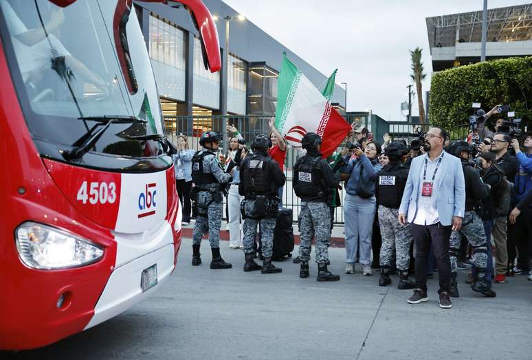 Torcedores do Ir&atilde; em Tijuana, M&eacute;xico, &agrave;s v&eacute;speras do in&iacute;cio da Copa do Mundo 
