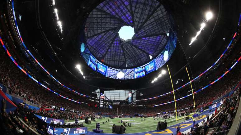 Est&aacute;dios da Copa, como o Mercedes-Benz Stadium em Atlanta, j&aacute; estavam praticamente prontos para a competi&ccedil;&atilde;o, um dos poucos aspectos positivos do balan&ccedil;o ambiental do evento.