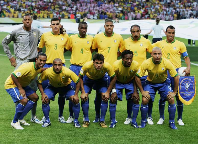 Onze inicial de Brasil x Cro&aacute;cia, na estreia da Copa do Mundo de 2006 &ndash; 