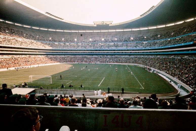 Est&aacute;dio Azteca em outubro de 1968, durante os Jogos Ol&iacute;mpicos