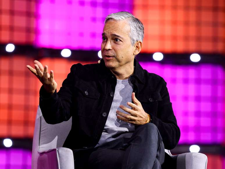 10 June 2026; Renato Ribeiro, Executive Director of Sports, Globo TV, on Centre Stage during day two of Web Summit Rio 2026 at Riocentro in Rio de Janeiro, Brazil. Photo by Oisin McHugh/Web Summit via Sportsfile