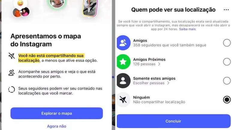 Instagram lan&ccedil;ou fun&ccedil;&atilde;o de "mapa" que permite que outros vejam sua localiza&ccedil;&atilde;o
