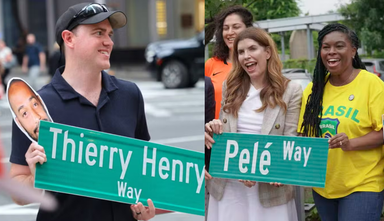 Prefeitura de Nova York homenageia Pelé e Thierry Henry e rebatiza ruas às vésperas da Copa Prefeitura de Nova York homenageia Pelé e Thierry Henry e rebatiza ruas às vésperas da Copa