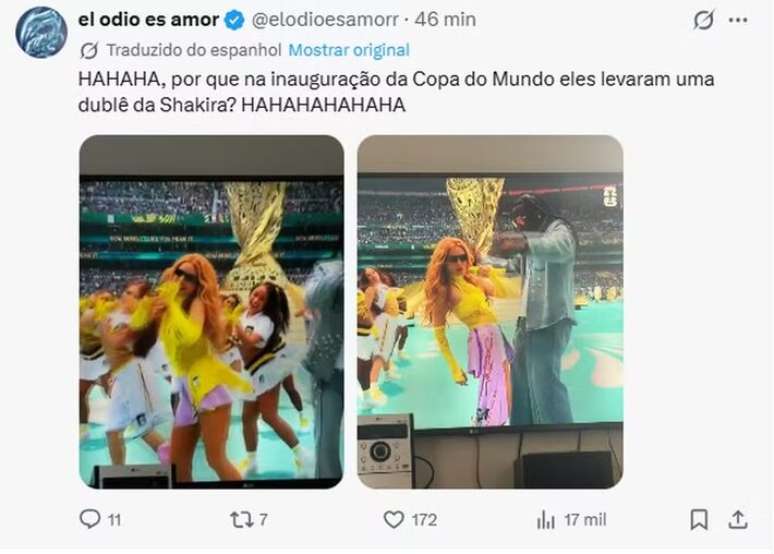 Web questiona presen&ccedil;a de Shakira na abertura da Copa do Mundo