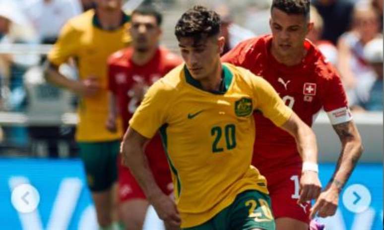 Cristian Volpato defende a sele&ccedil;&atilde;o da Austr&aacute;lia na Copa 2026