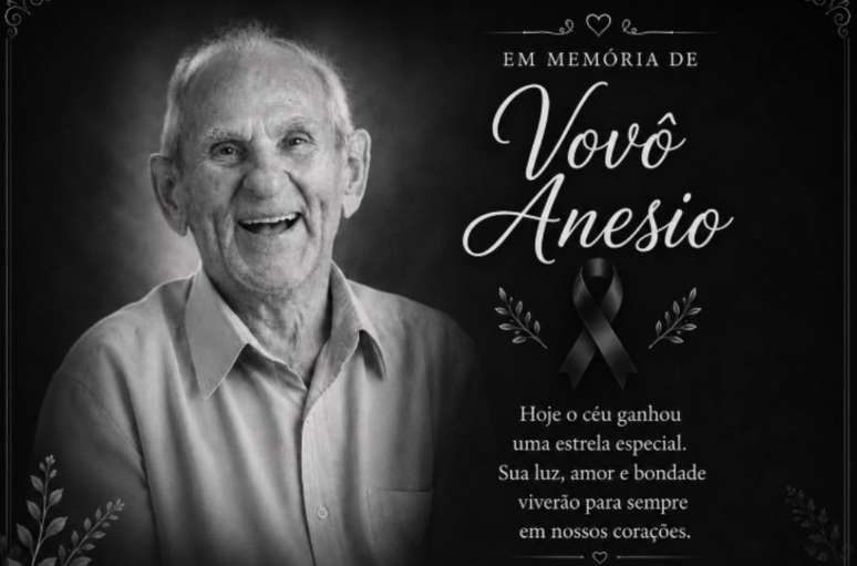 Vov&ocirc; An&eacute;sio morreu aos 88 anos