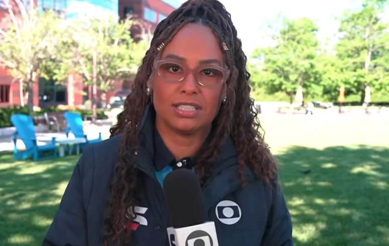 Competente e simp&aacute;tica, Karine Alves desempenha papel relevante na Copa ao representar a mulher negra