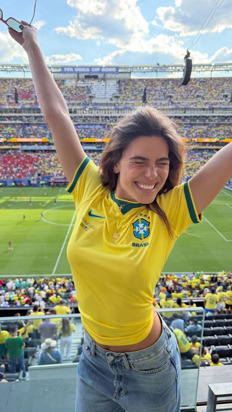 Mariana Goldfarb no jogo entre Brasil e Marrocos