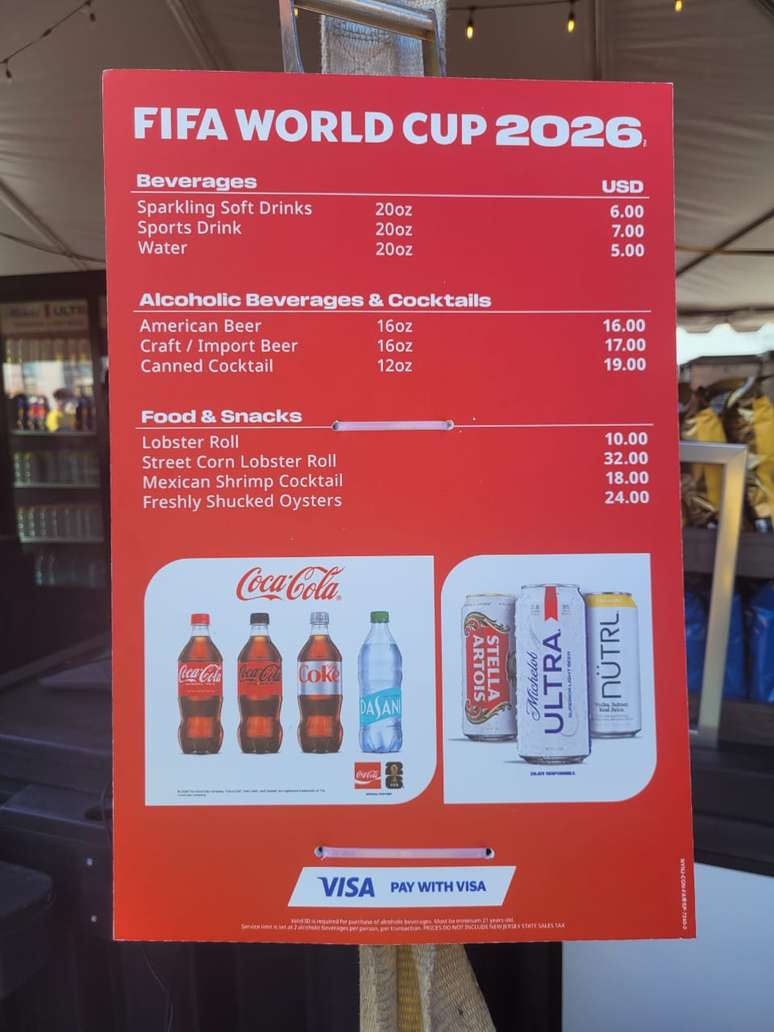Veja os valores para comer e beber na Copa do Mundo