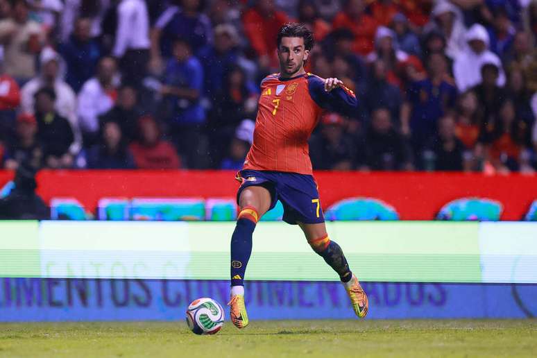 Ferran Torres durante amistoso da sele&ccedil;&atilde;o espanhola contra o Peru &ndash;