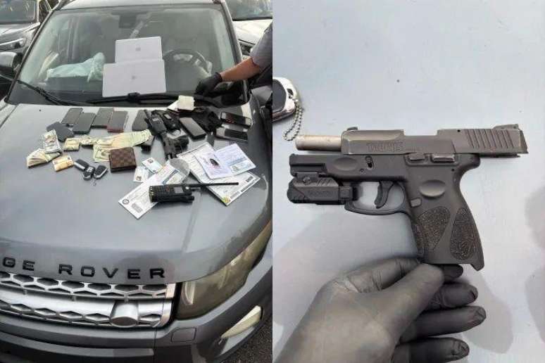 Pol&iacute;cia americana disse ter apreendido diversos celulares, laptops, dinheiro e uma pistola 9mm