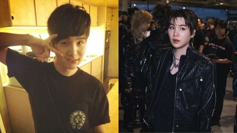 SUGA antes e depois.