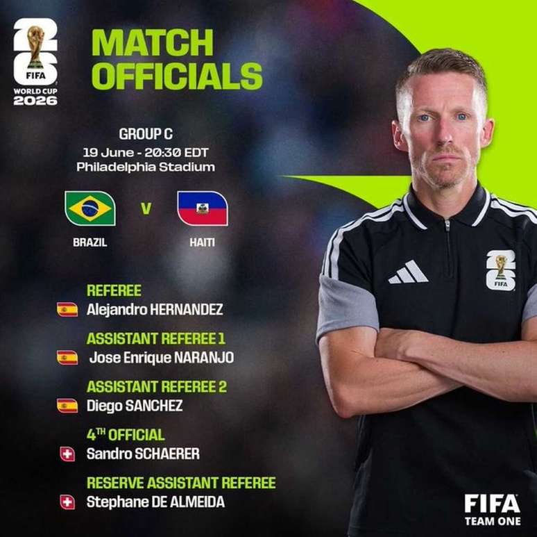 &Aacute;rbitro espanhol apitar&aacute; Brasil x Haiti, pela segunda rodada da Copa &ndash;