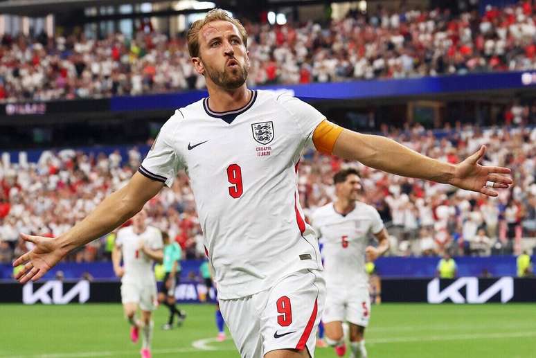 Kane:&nbsp; dois gols e mais uma vez decisivo para a Inglaterra.
