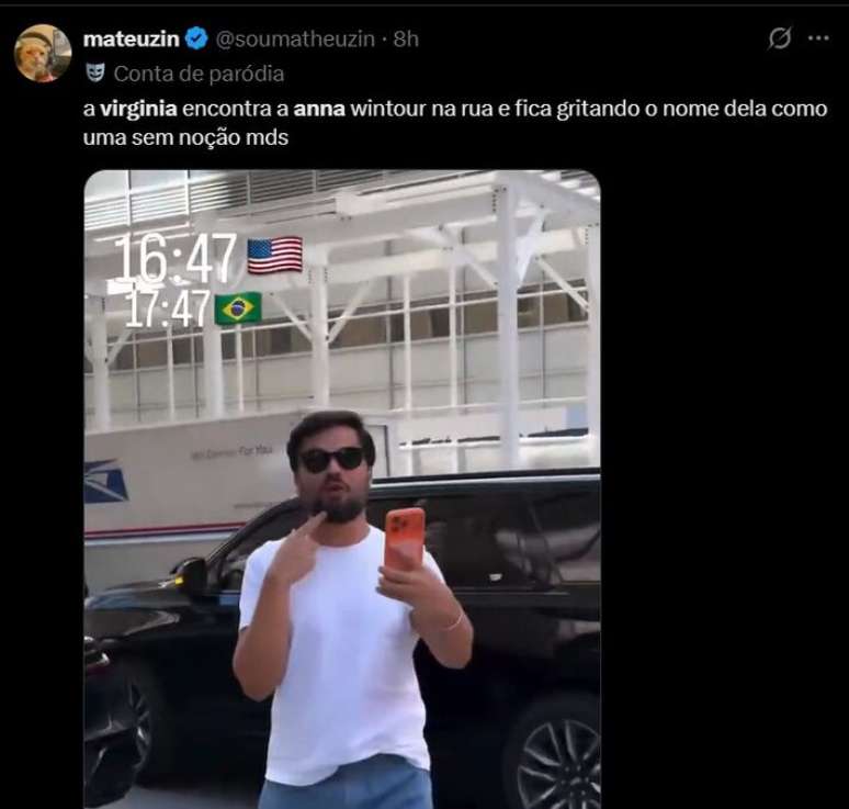 Usu&aacute;rios na internet reagiram de forma dividida ao encontro de Virginia Fonseca com a ic&ocirc;nica jornalista Anna Wintour