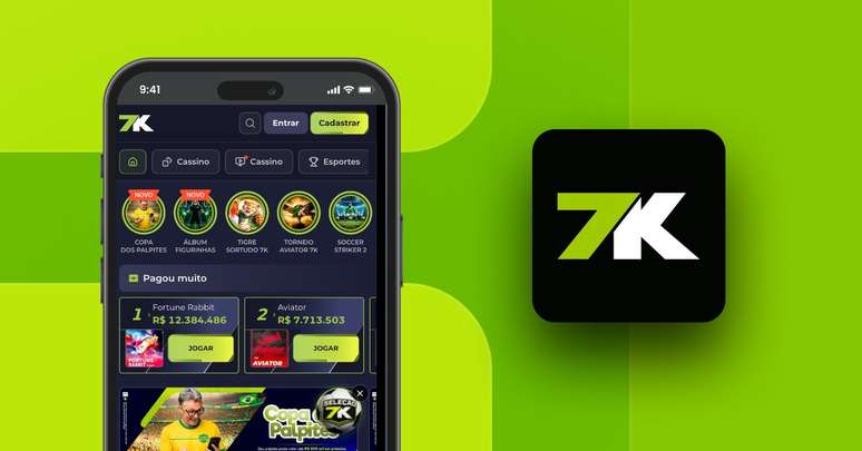 A 7k bet oferece um app para fazer apostas online