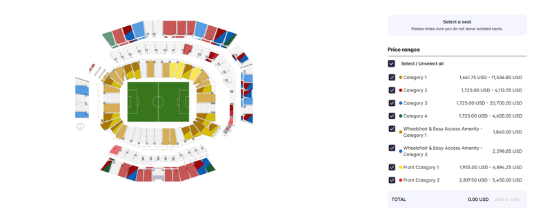Ingressos no site da Fifa para jogo do Brasil