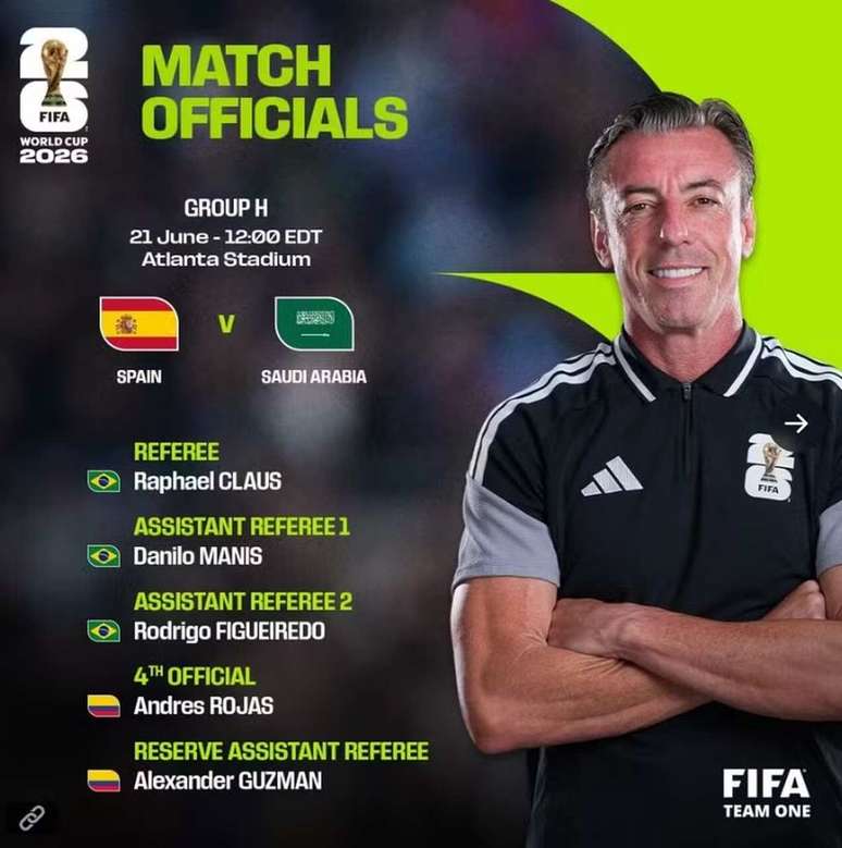 Raphael Claus&nbsp; far&aacute; sua estreia pela Copa do Mundo 2026 &ndash;