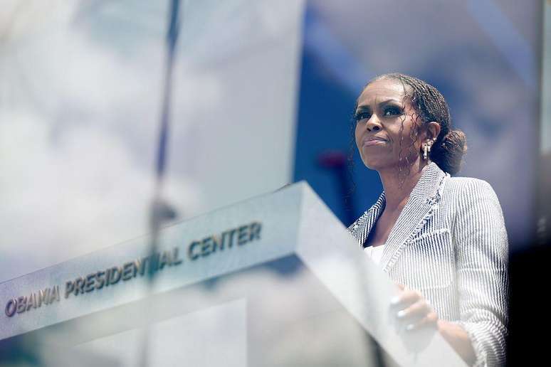 Michelle Obama fez um discurso que emocionou o ex-presidente